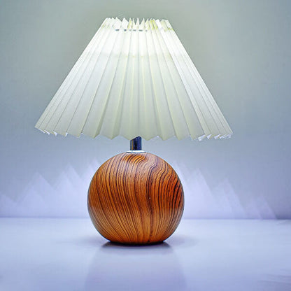 Nordic Vintage Foldable Wooden Ball Base LED Table Lamp