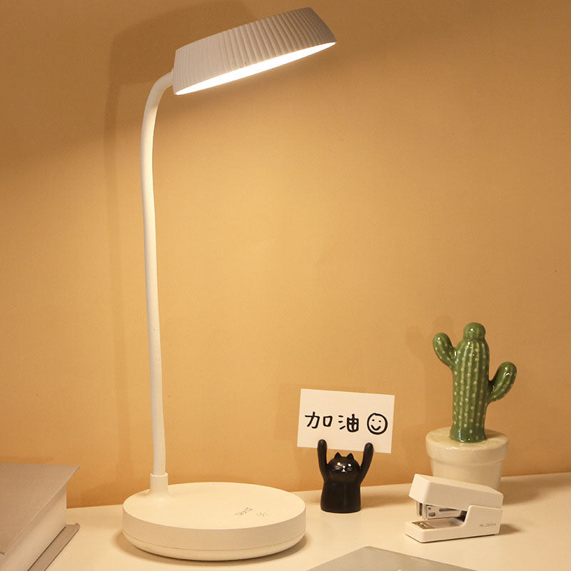 Nordic Minimalist Round LED Touch Desk Lamp with USB