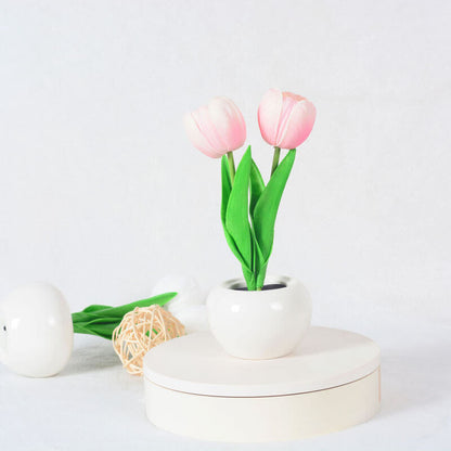 Modern Creative Simulation Tulip Peony LED Table Lamp