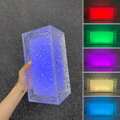 Kreative Ice Cube Acrylic RGB LED Decorative Table Lamp