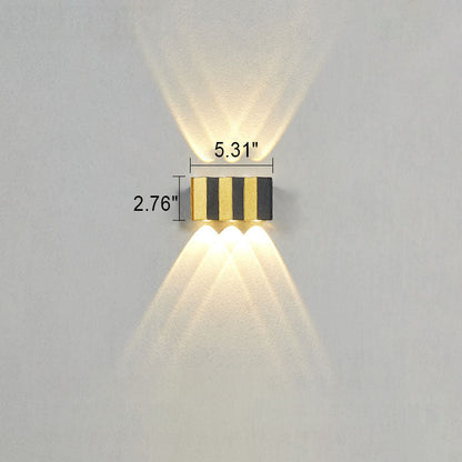 Modern Luxury Gold Aluminium Outdoor Waterproof LED Wall Light