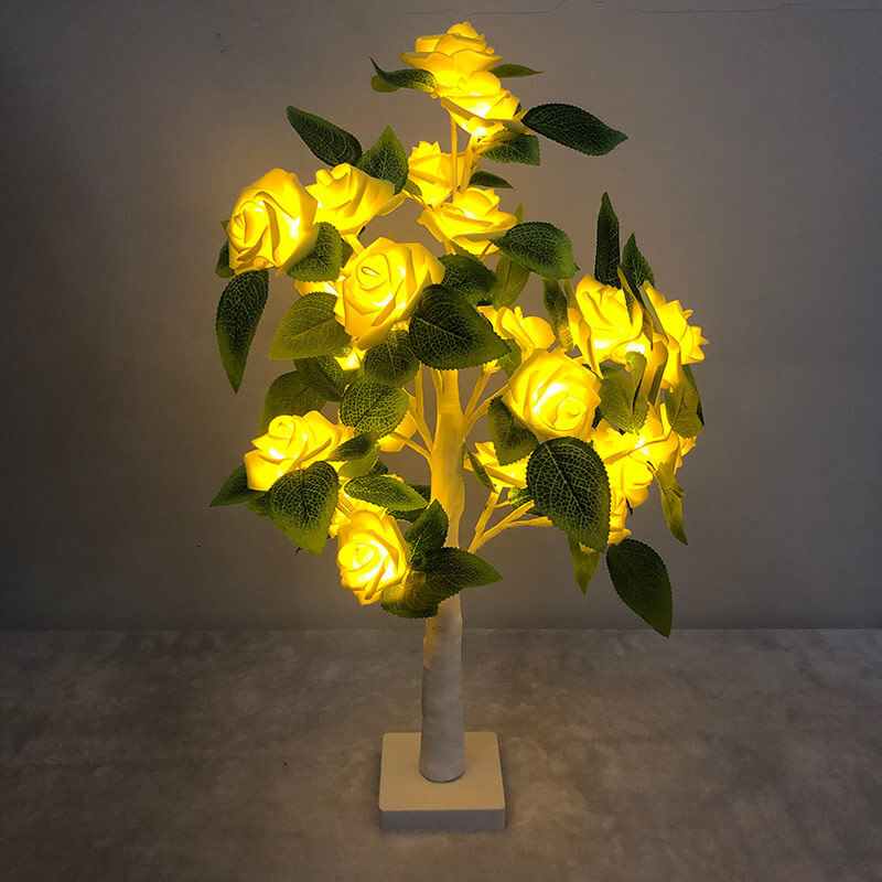 Decorative LED Rose Table Lamp - Battery Operated Light