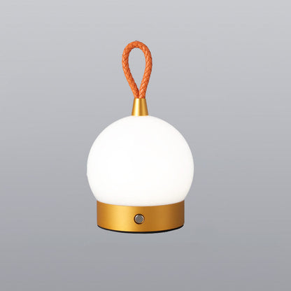 Modern Round Acrylic Aluminium USB Rechargeable Portable LED Night Light Table Lamp