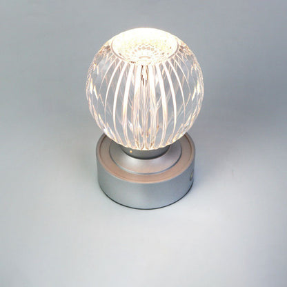Modern Luxury Acrylic Round Ball USB Wireless Touch LED Lamp
