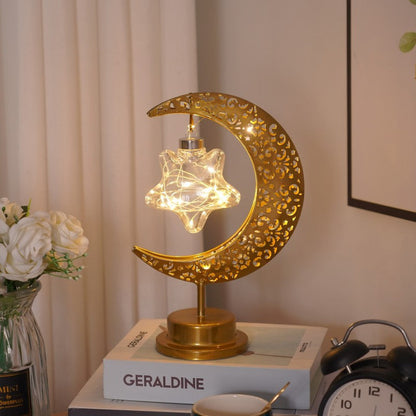 Muslim Festival Iron Moon Light Orb LED Table Lamp