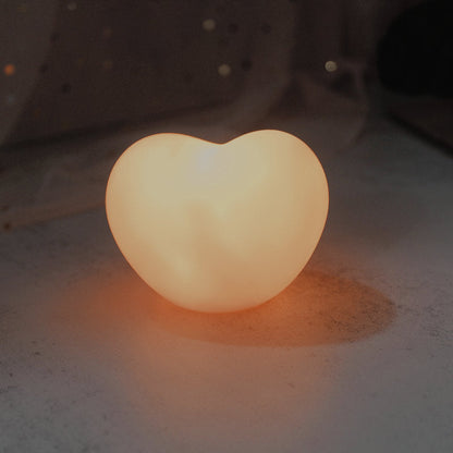 Moderne Silicone Creative Heart LED Night Light Table Lamp