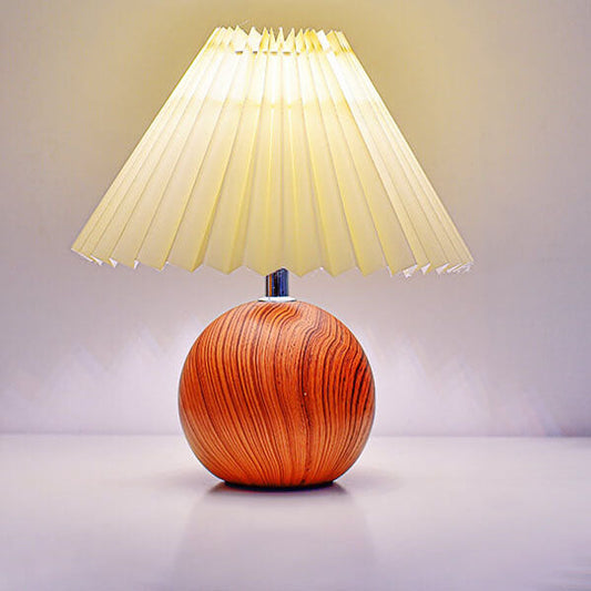 Nordic Vintage Foldable Wooden Ball Base LED Table Lamp