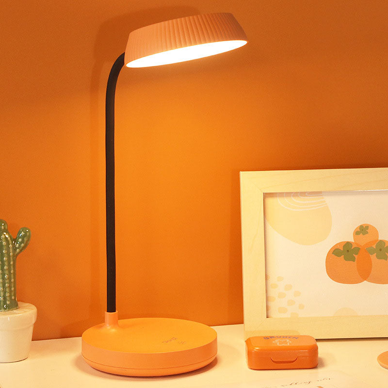 Nordic Minimalist Round LED Touch Desk Lamp with USB