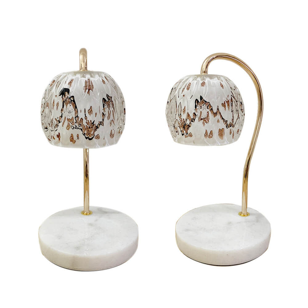 Japanese Style Creative Glass Sphere 1-Light Melting Wax Table Lamp