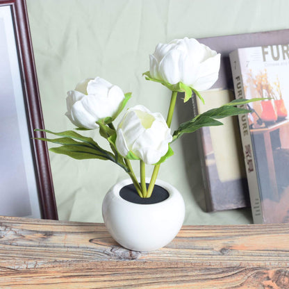 Modern Creative Simulation Tulip Peony LED Table Lamp