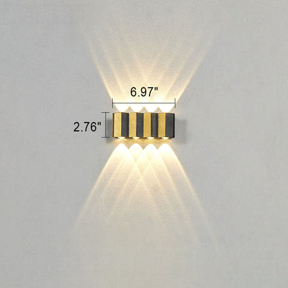 Modern Luxury Gold Aluminium Waterproof Patio LED Wall Light