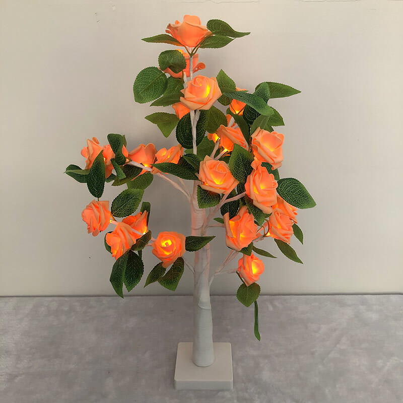 Decorative LED Rose Table Lamp - Battery Operated Light