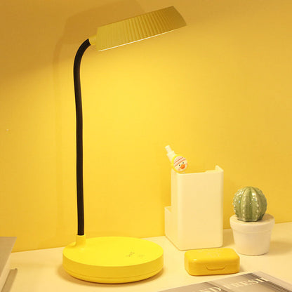 Nordic Minimalist Round LED Touch Desk Lamp with USB