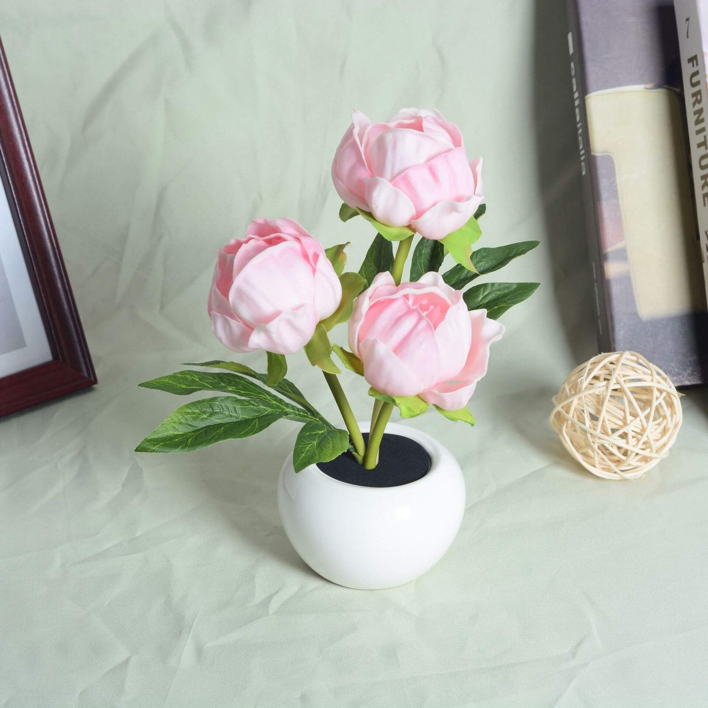 Modern Creative Simulation Tulip Peony LED Table Lamp