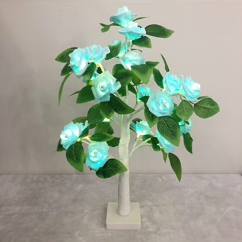 Decorative LED Rose Table Lamp - Battery Operated Light