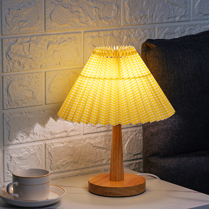 Vintage Foldable Umbrella LED Table Lamp - Retro Design