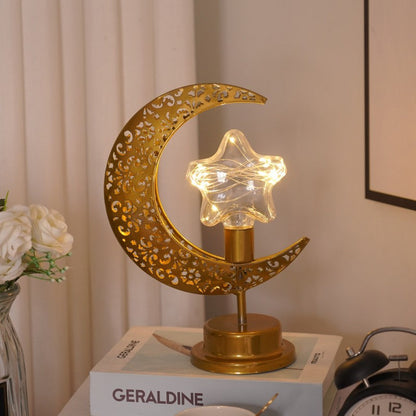 Muslim Festival Iron Moon Light Orb LED Table Lamp
