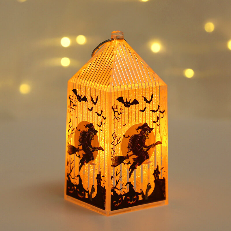 Halloween Pumpkin Portable Skeleton Witch Lantern Decoration Lights