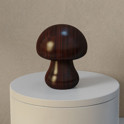 Contemporary Creative Mushroom Rubberwood LED Table Lamp