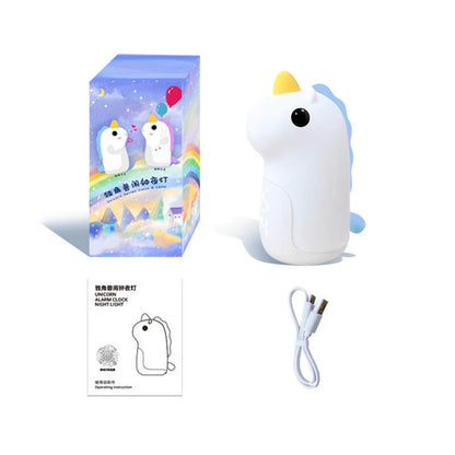 Cartoon Unicorn Timer Alarm Clock LED Night Light