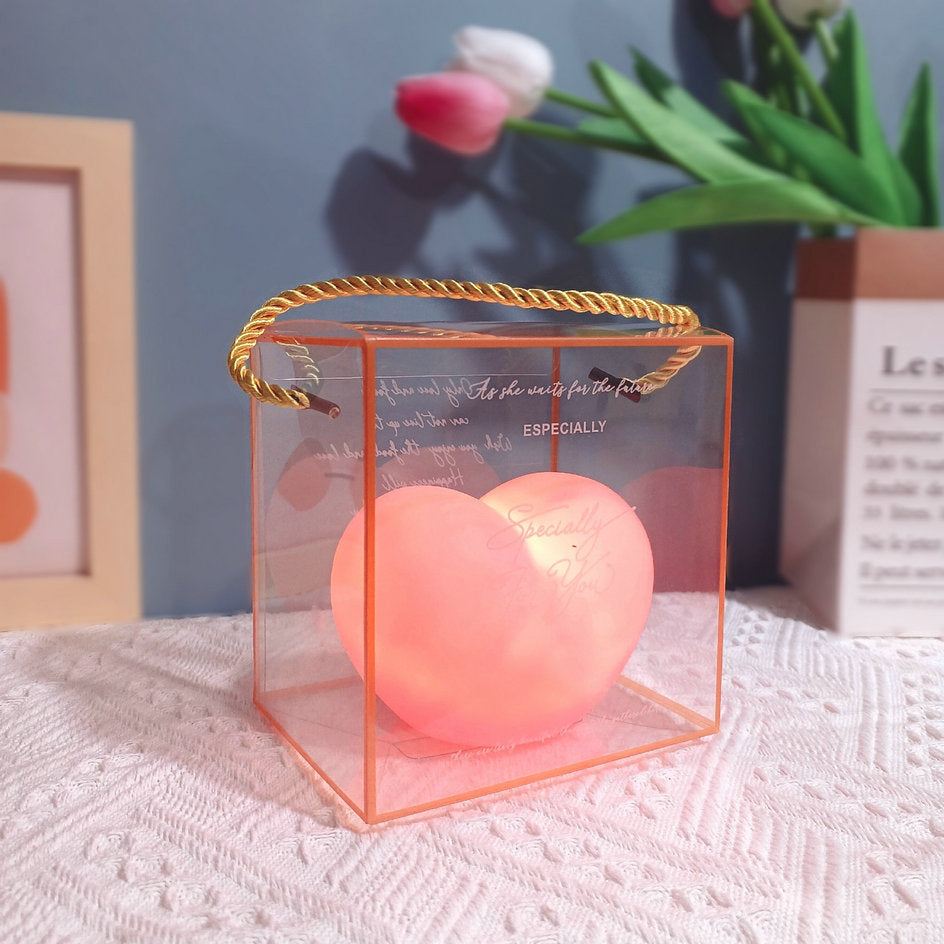 Moderne Silicone Creative Heart LED Night Light Table Lamp