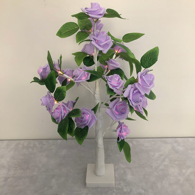 Decorative LED Rose Table Lamp - Battery Operated Light