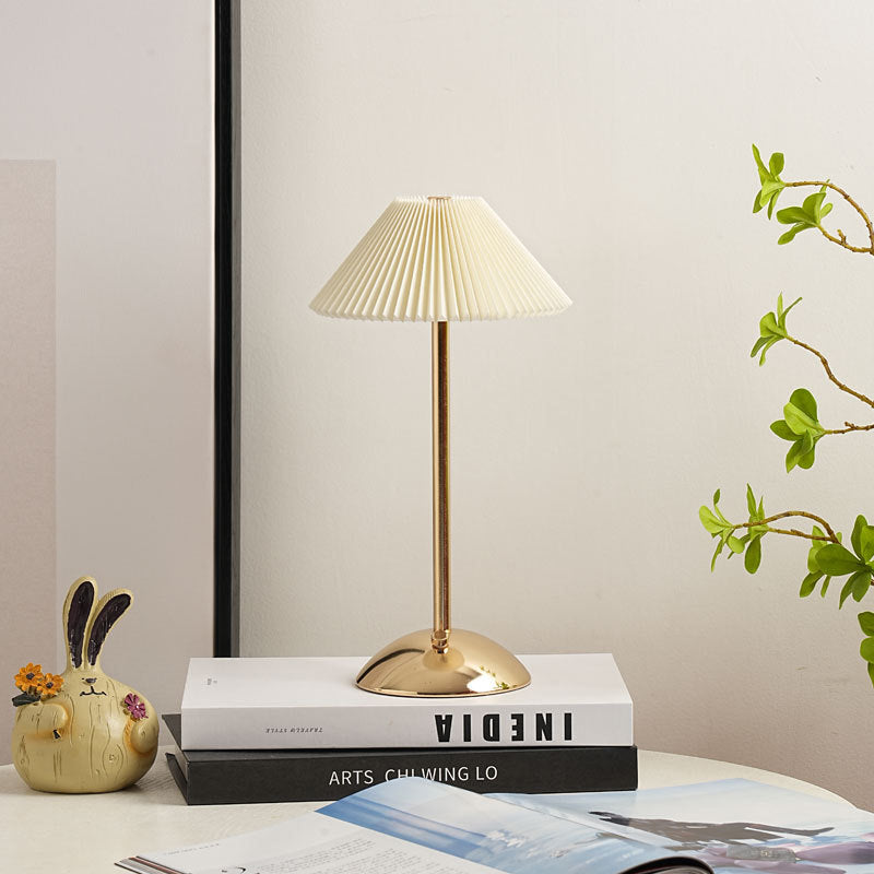 Contemporary Scandinavian Rechargeable Cone LED Table Lamp for Bedroom