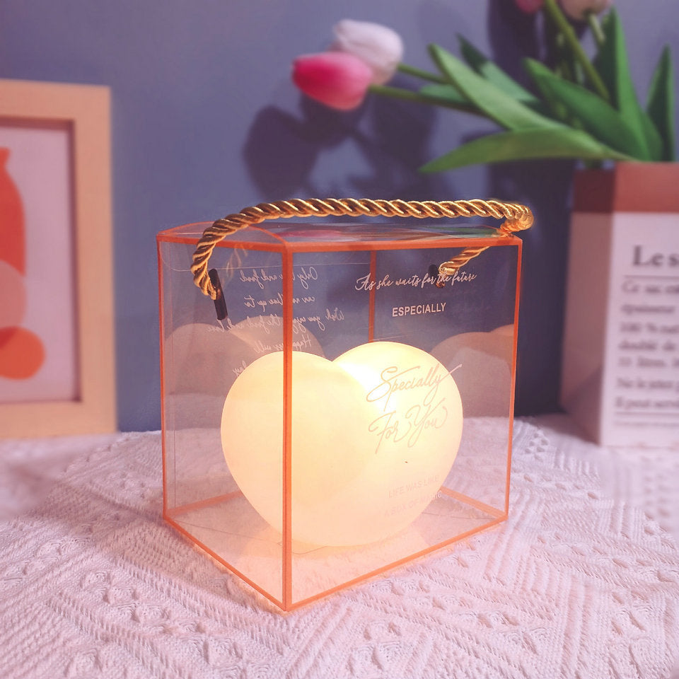 Moderne Silicone Creative Heart LED Night Light Table Lamp