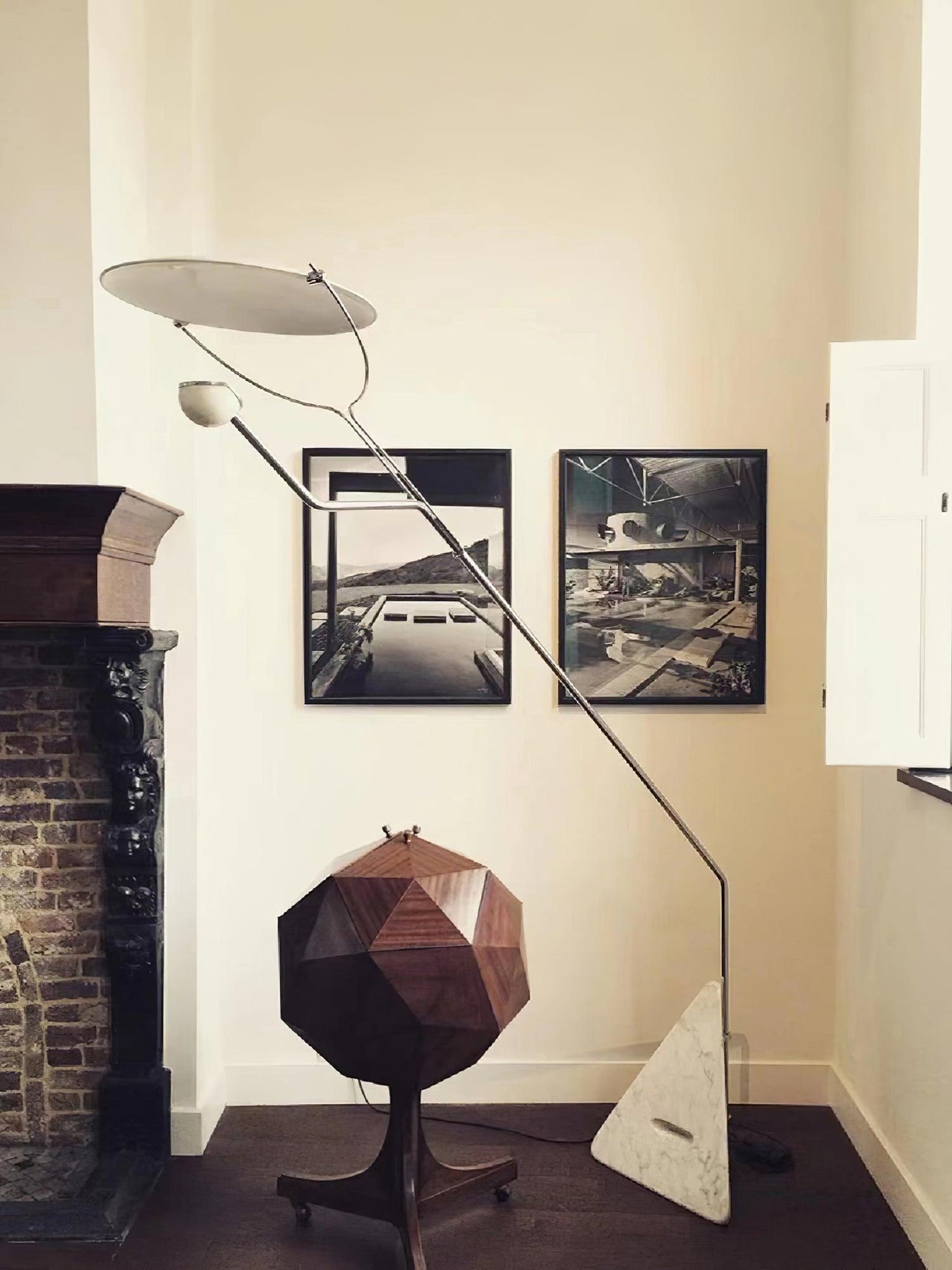 Salocchi Marble Floor Lamp with LED and Modern Design