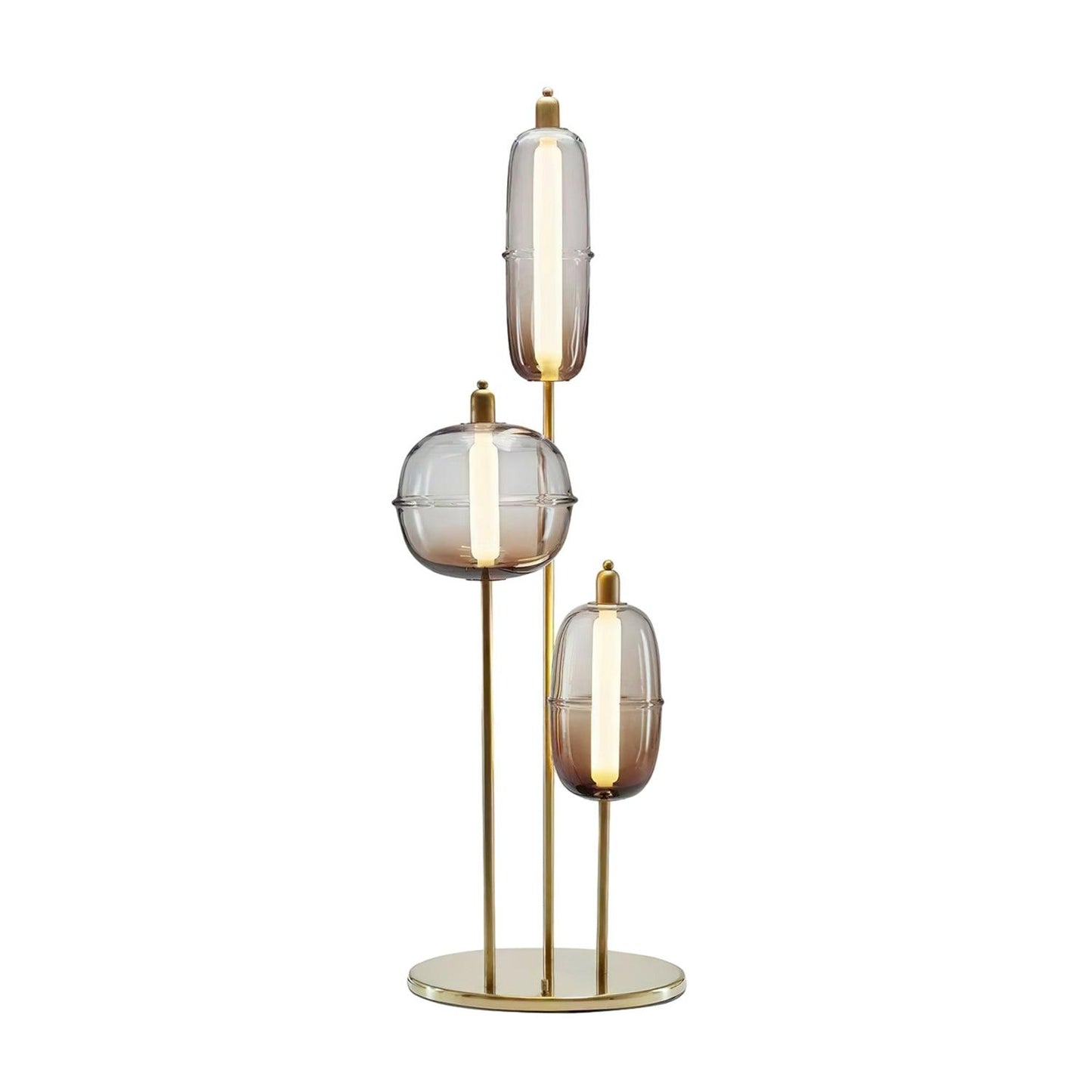 Sanfu Floor Lamp - Elegant LED Indoor Lighting, Gold Finish