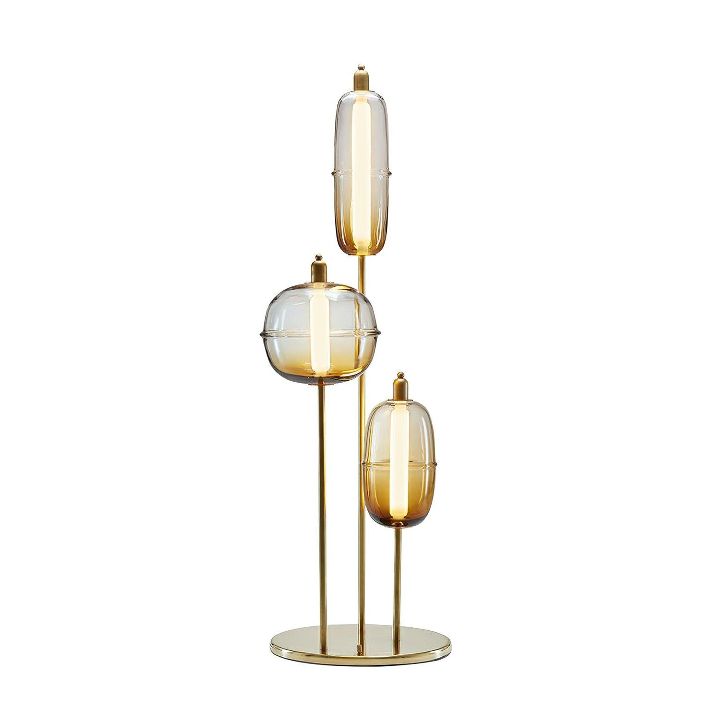 Sanfu Floor Lamp - Elegant LED Indoor Lighting, Gold Finish