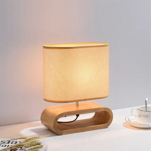 Frendorf LED Desk Lamp Japanese Design - Wooden & Fabric
