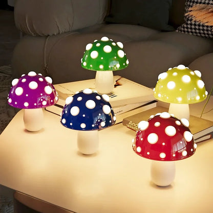 LED Mushroom Lamp Rechargeable USB for Bedroom Lighting
