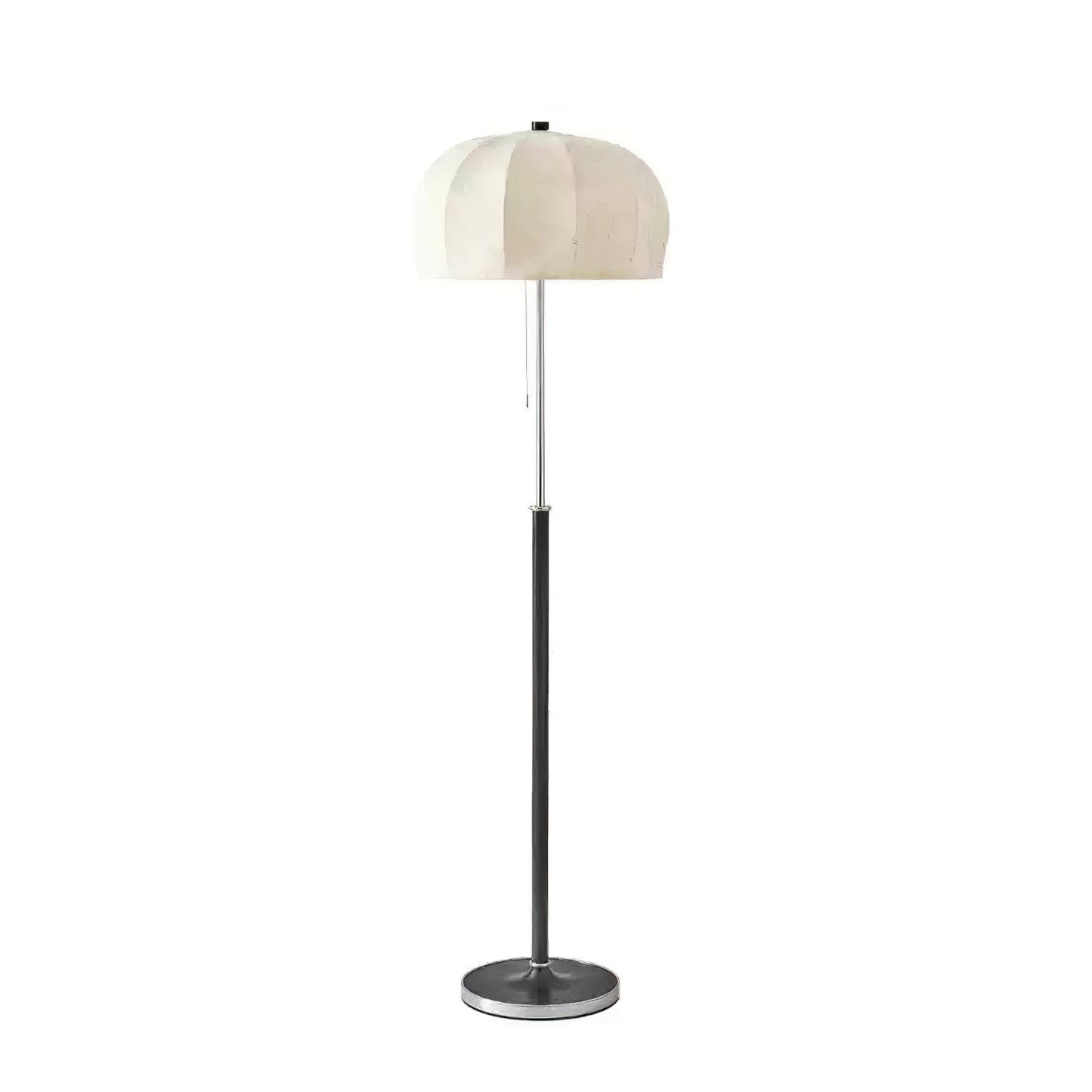 Scandicci Floor Lamp with Fabric Shade and Wooden Base