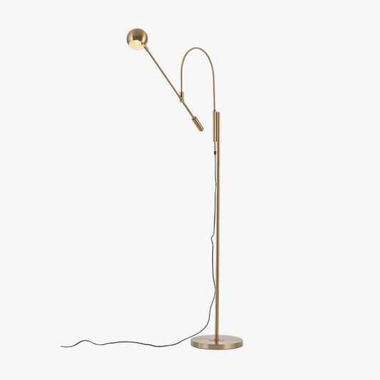 Scandinavian Floor Lamp with LED Bulb - Stylish Gold Design