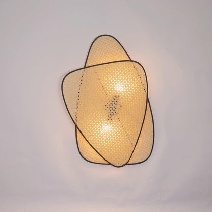 Screen Cannage Sconce Light - Vintage Bamboo Wall Fixture