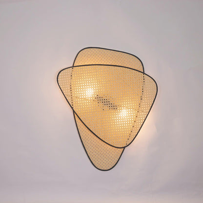 Screen Cannage Sconce Light - Vintage Bamboo Wall Fixture