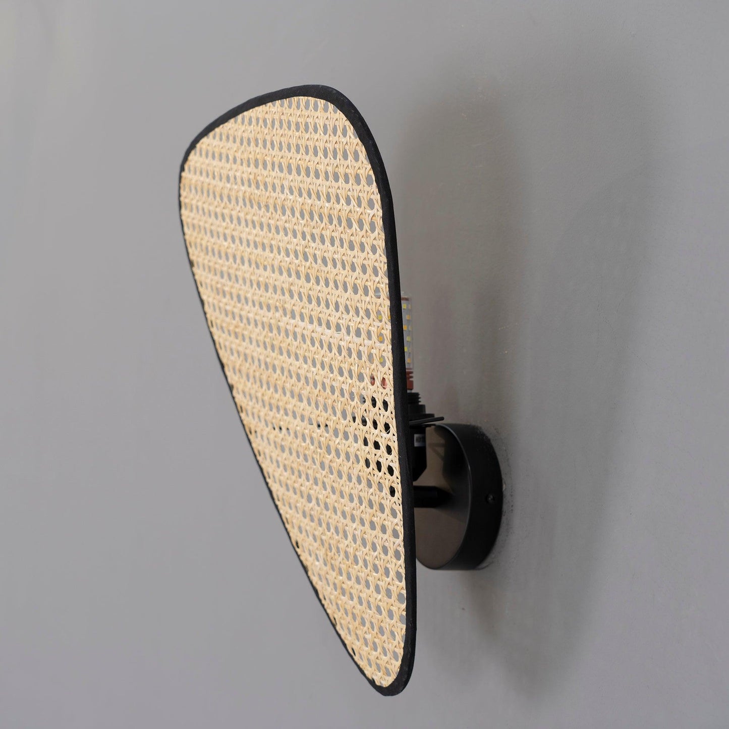 Screen Cannage Sconce Light - Vintage Bamboo Wall Fixture