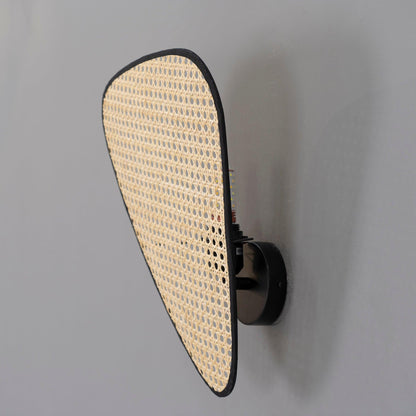 Screen Cannage Sconce Light - Vintage Bamboo Wall Fixture