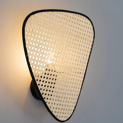 Screen Cannage Sconce Light - Vintage Bamboo Wall Fixture