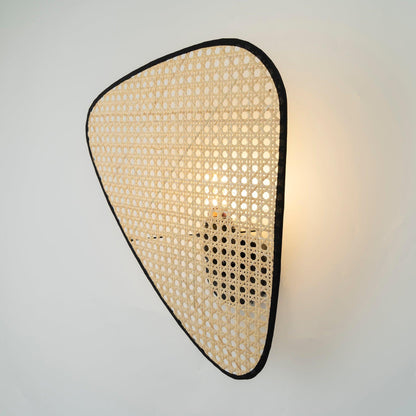Screen Cannage Sconce Light - Vintage Bamboo Wall Fixture