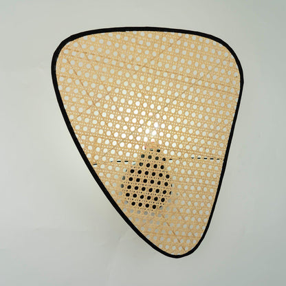 Screen Cannage Sconce Light - Vintage Bamboo Wall Fixture