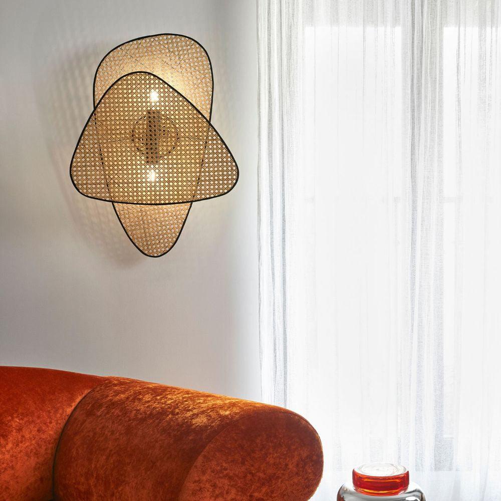 Screen Cannage Sconce Light - Vintage Bamboo Wall Fixture