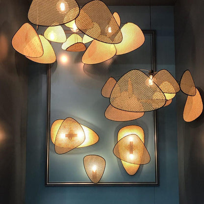 Screen Cannage Sconce Light - Vintage Bamboo Wall Fixture