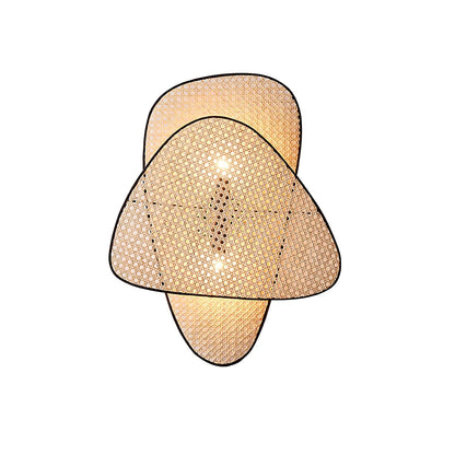Screen Cannage Sconce Light - Vintage Bamboo Wall Fixture