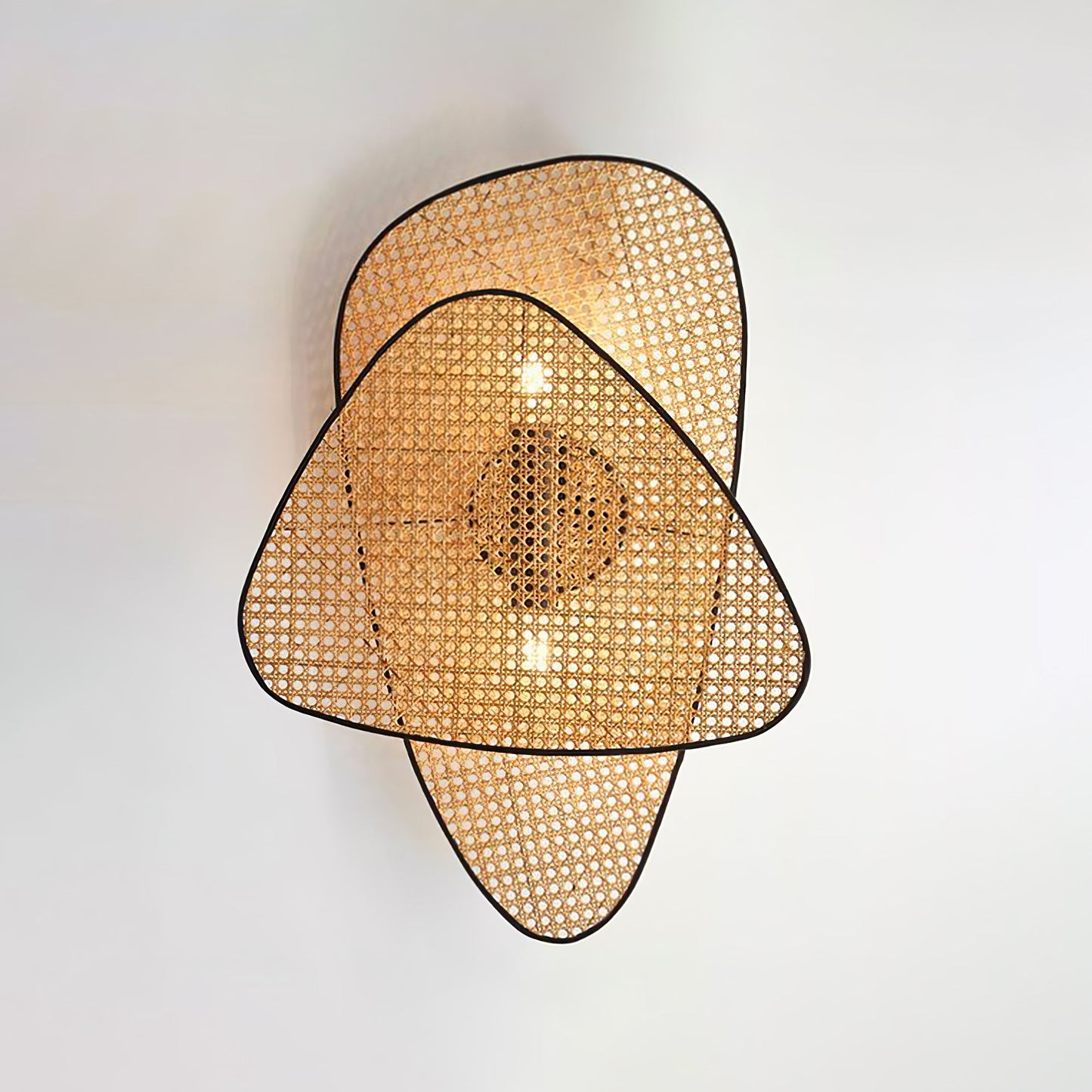 Screen Cannage Sconce Light - Vintage Bamboo Wall Fixture