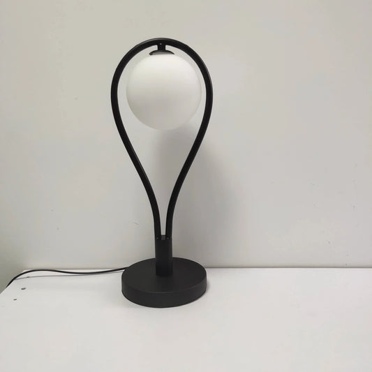 ÉclatFrosted Glass and Gold Table Lamp - LED Night Light