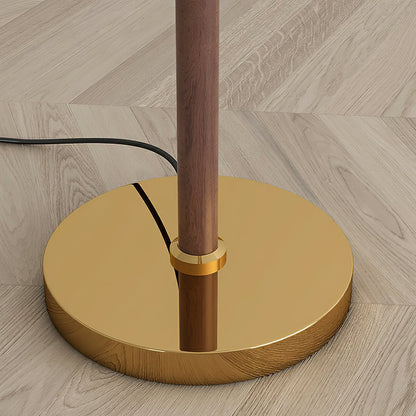 Serenade Floor Lamp with LED, Indoor, Walnut and Gold Finish