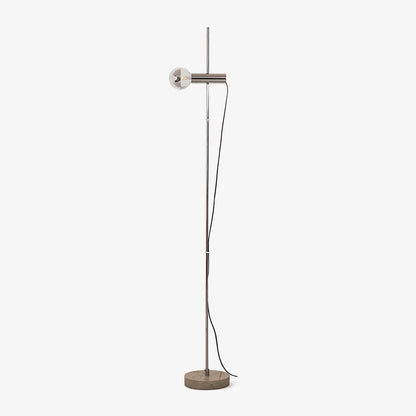Sereno Floor Lamp with Marble Base and Stainless Steel Arm