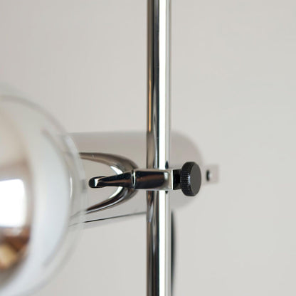 Sereno Floor Lamp with Marble Base and Stainless Steel Arm